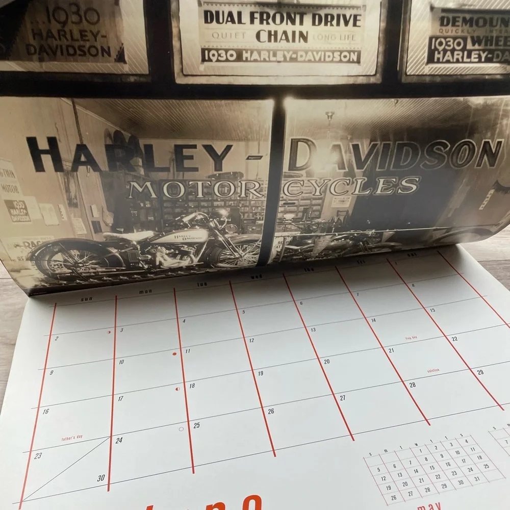 Harley Davidson 2002 Wall Calendar Motorcycles Use Again in 2030! Y2K